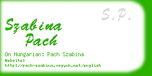 szabina pach business card